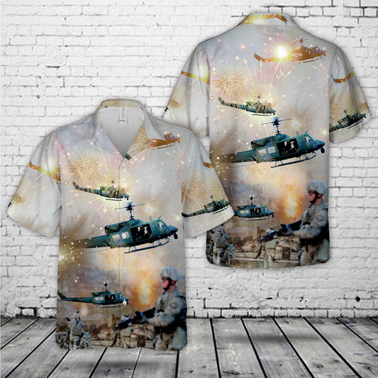 US Air Force 37th Helicopter Squadron UH-1N Hawaiian Shirt