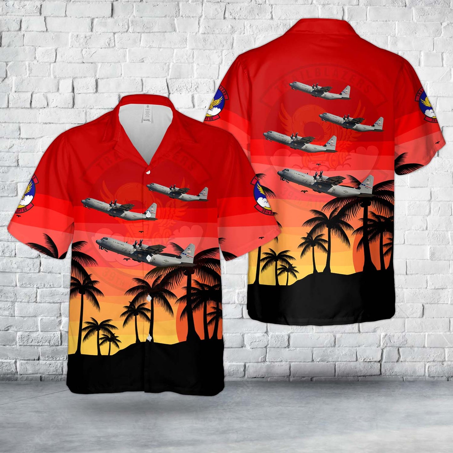 US Air Force 39th Airlift Squadron Lockheed C-130J Super Hercules Hawaiian Shirt
