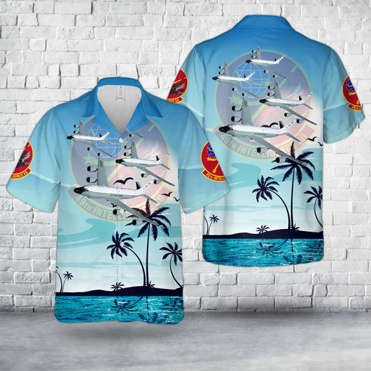 US Air Force 49th Intelligence Squadron RC-135 Hawaiian Shirt