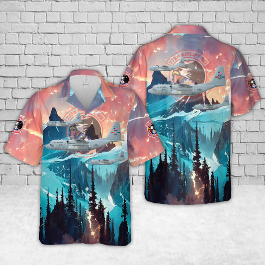 US Air Force 773rd Airlift Squadron "Fleagles" Lockheed C-130 Hercules Hawaiian Shirt