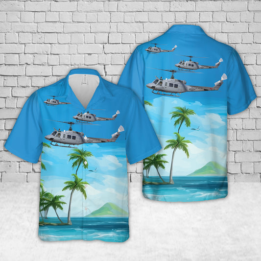 US Air Force Bell TH-1H Huey II (205) Hawaiian Shirt