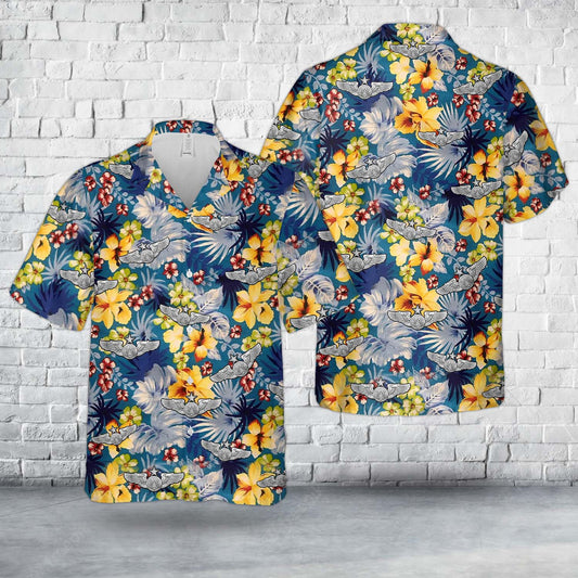 US Air Force Enlisted Aircrew Senior Wings Hawaiian Shirt