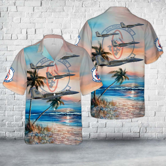 US Air Force F-15C Eagle Of 94th Fighter Squadron (FS) Hawaiian Shirt