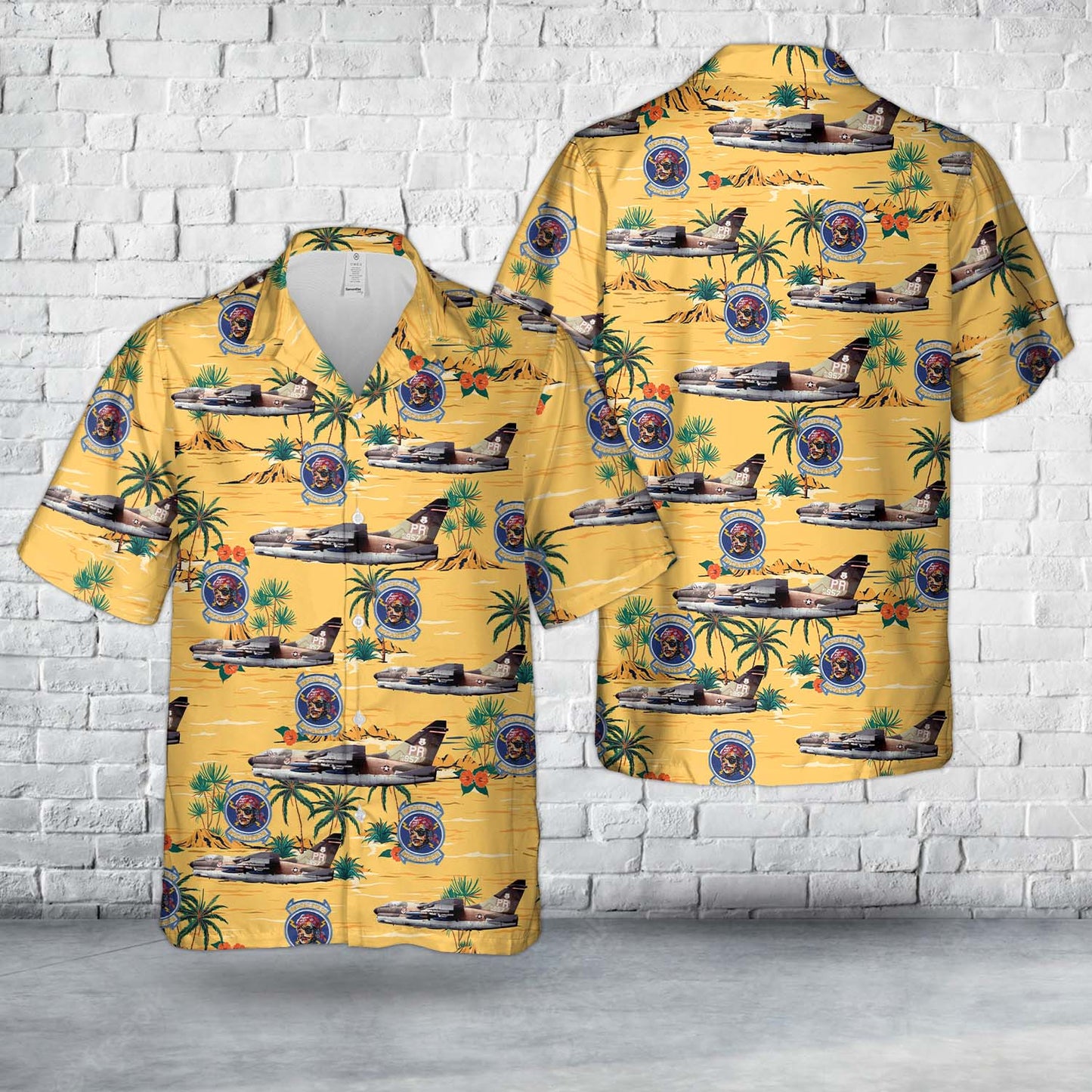 US Air Force Puerto Rico Air National Guard A-7D Corsair II 198th Tactical Fighter Squadron Hawaiian Shirt