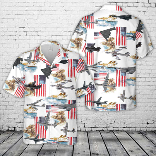 US Air Force Strategic Airplane Bombers Hawaiian Shirt