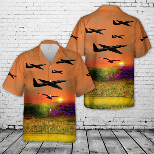 US Air Force U-2 Dragon Lady 80-1080 the 9th Reconnaissance Wing Hawaiian Shirt