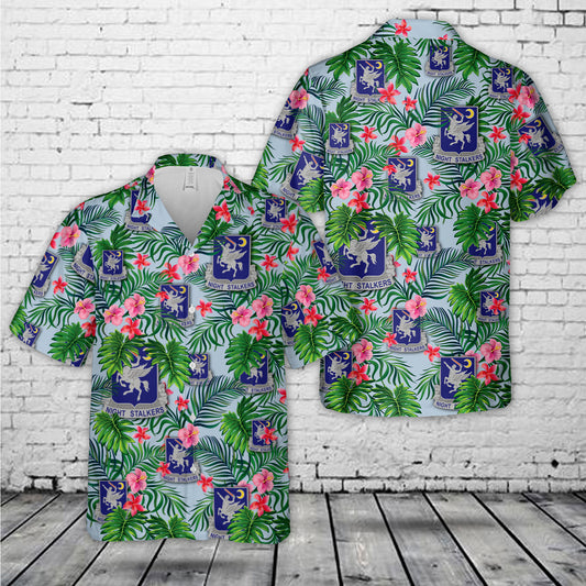 US Army 160th SOAR MH-60K Black Hawk Hawaiian Shirt