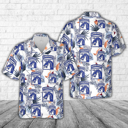 US Army 18th Airborne Corps Sky Dragons Hawaiian Shirt