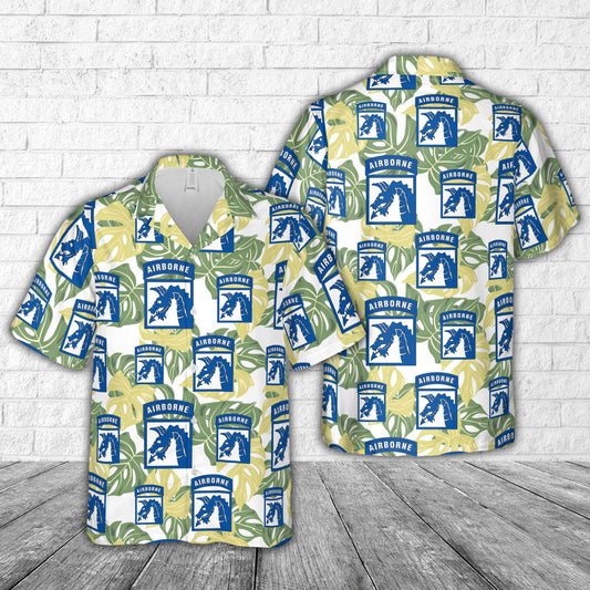 US Army 18th Airborne Corps Sky Dragons Hawaiian Shirt