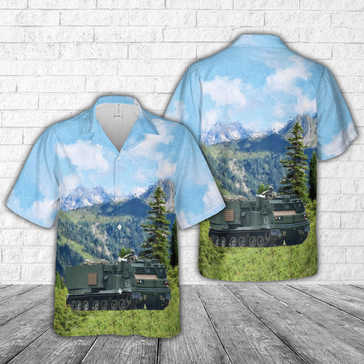 US Army 1st Battalion, 6th Field Artillery Regiment, 41st Field Artillery Brigade (FAB) Hawaiian Shirt