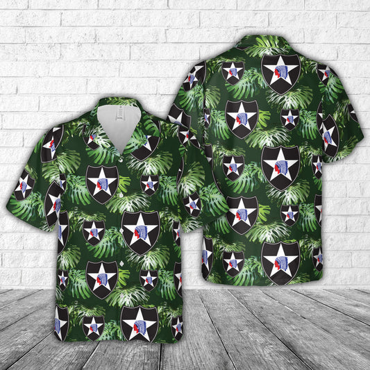 US Army 2nd Infantry Division Hawaiian Shirt