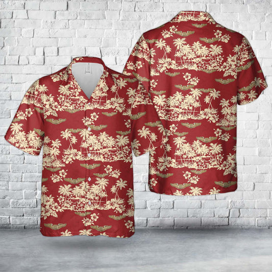 US Army Air Forces USAAF Liaison Pilot Wing In WWII Hawaiian Shirt