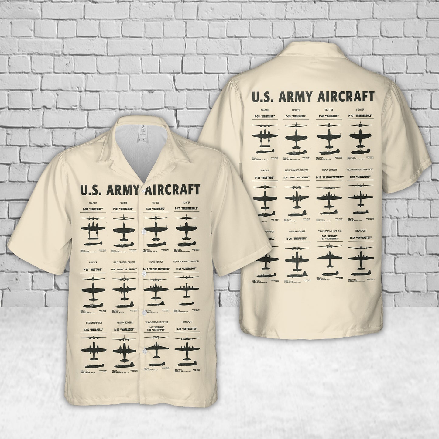US Army Aircraft Hawaiian Shirt