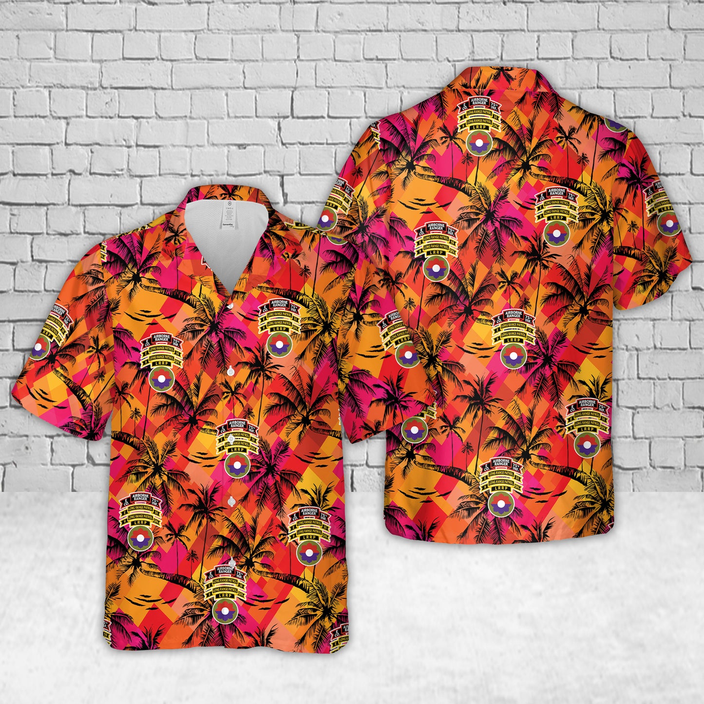 US Army E Company (RANGER), 75th Infantry (AIRBORNE), 9th Infantry Division Hawaiian Shirt