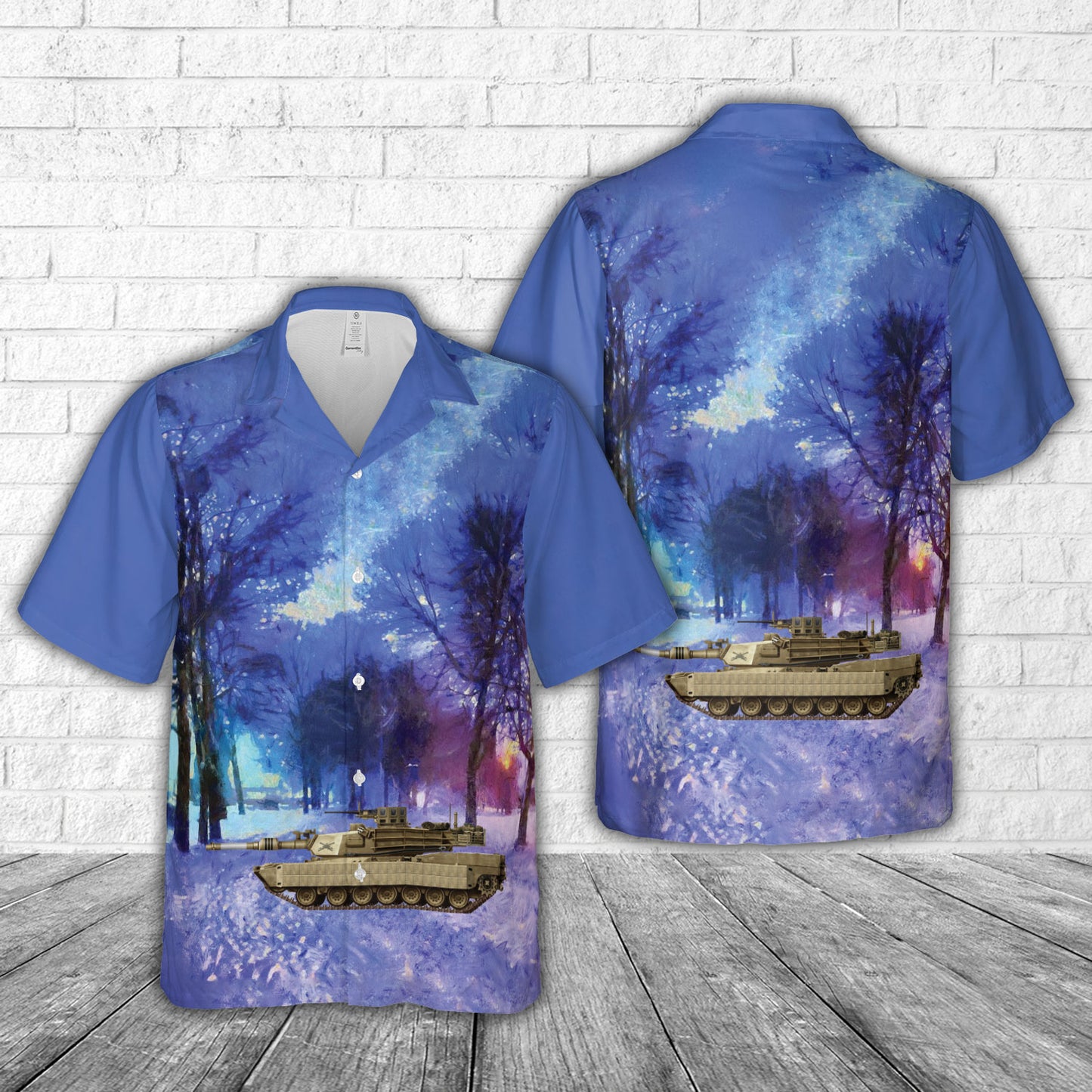 US Army M1A2 TUSK I of the 26th Heavy Mechanized Infantry Division Hawaiian Shirt