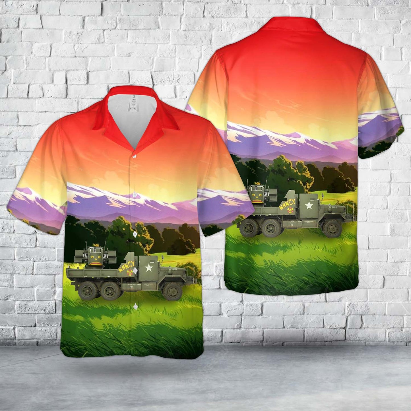 US Army M35A1 Gun Truck VietNam Nancy Hawaiian Shirt