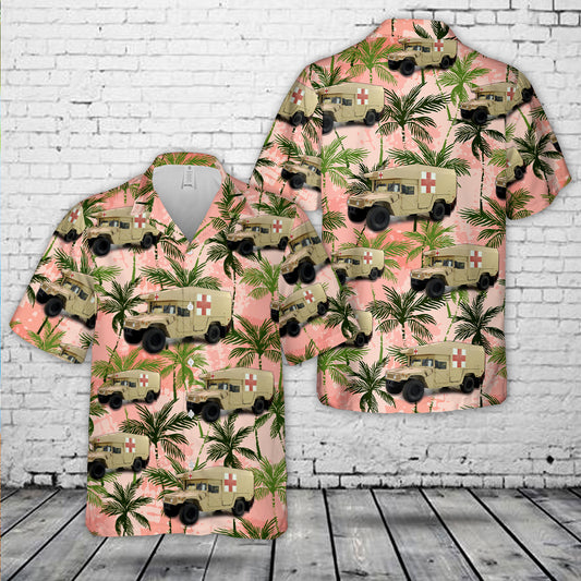 US Army M997A3 Humvee ground ambulance Hawaiian Shirt