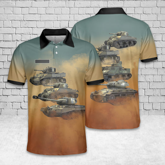 US Army Tanks WWII Polo Shirt