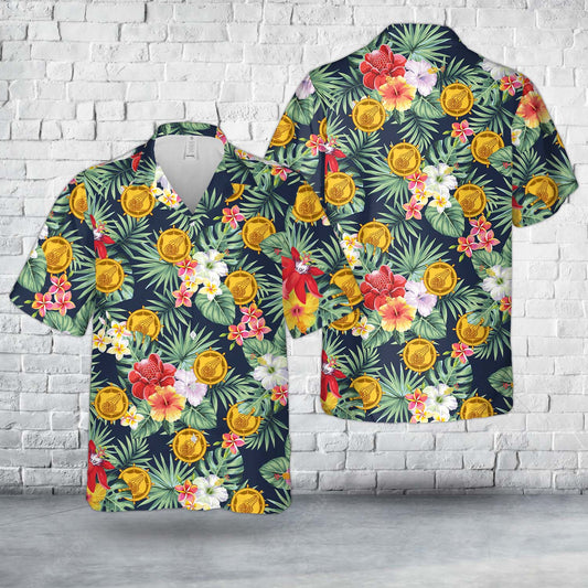 US Army Transportation Corps Branch Insignia Hawaiian Shirt