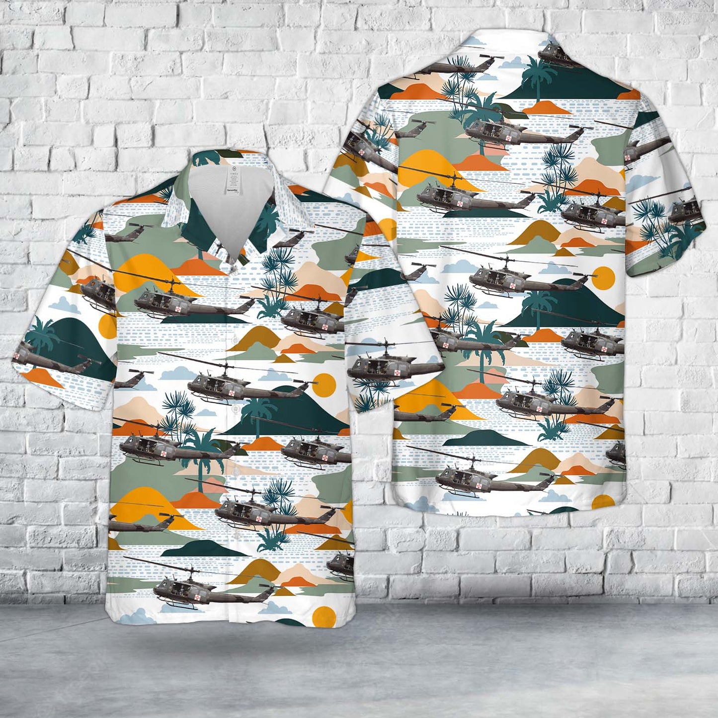 US Army UH-1 Huey Medevac Hawaiian Shirt