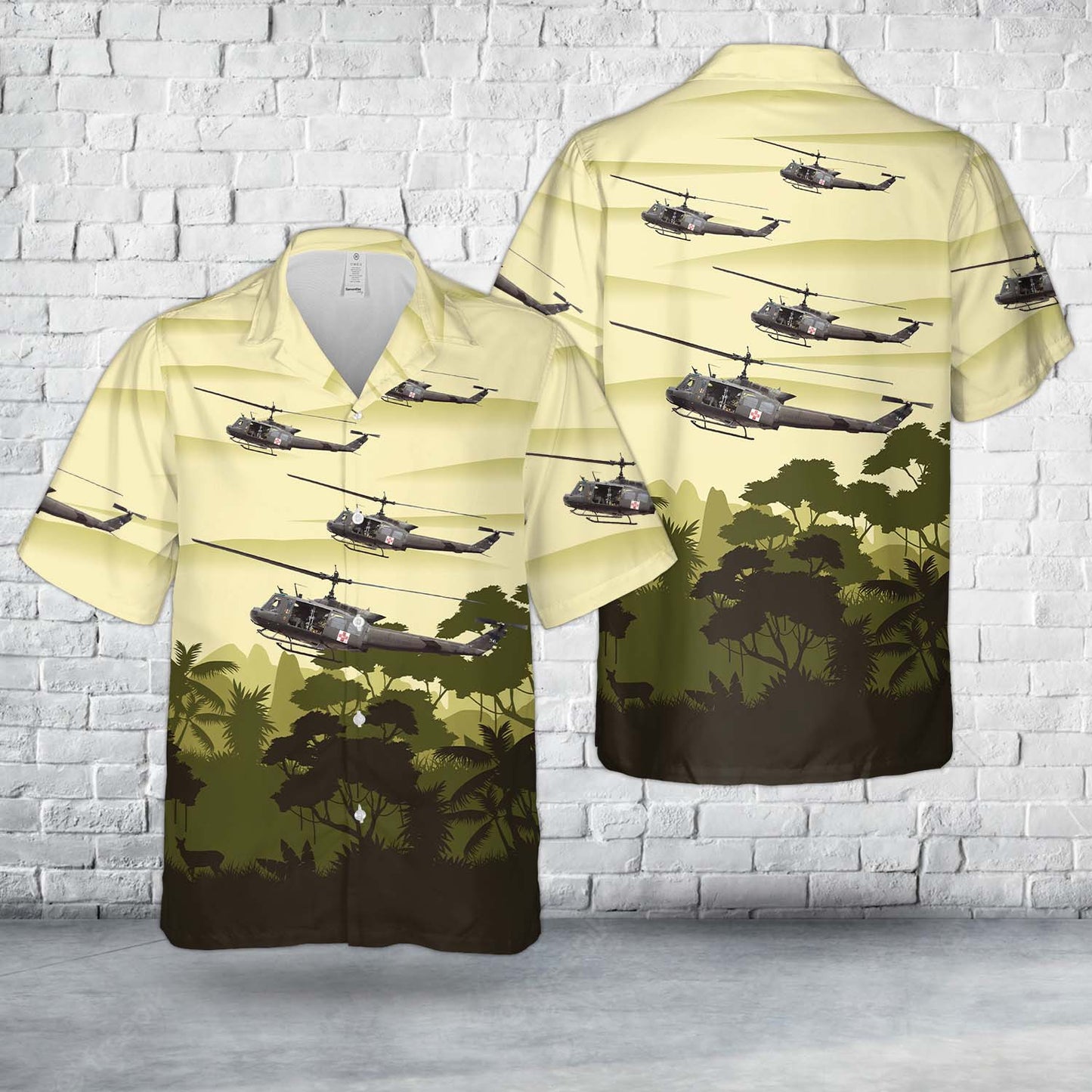 US Army UH-1 Huey Medevac Hawaiian Shirt