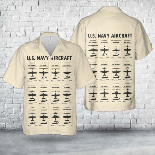 US Navy Aircraft In WWII Hawaiian Shirt