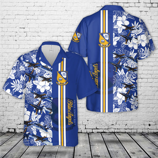 US Navy Blue Angels Hawaiian Shirt