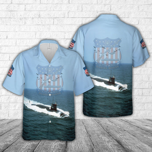 US Navy USS Daniel Boone (SSBN-629) Hawaiian Shirt