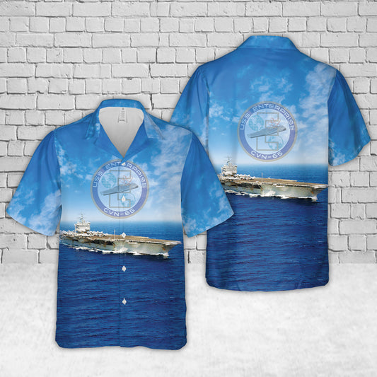US Navy USS Enterprise (CVN-65) Hawaiian Shirt