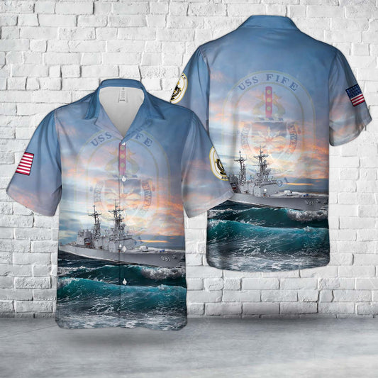 US Navy USS Holder (DD/DDE-819) Hawaiian Shirt