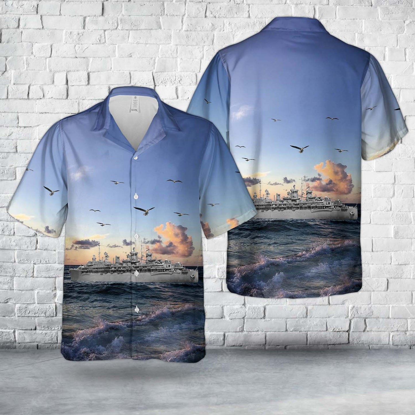 US Navy USS Fulton (AS-11) Hawaiian Shirt