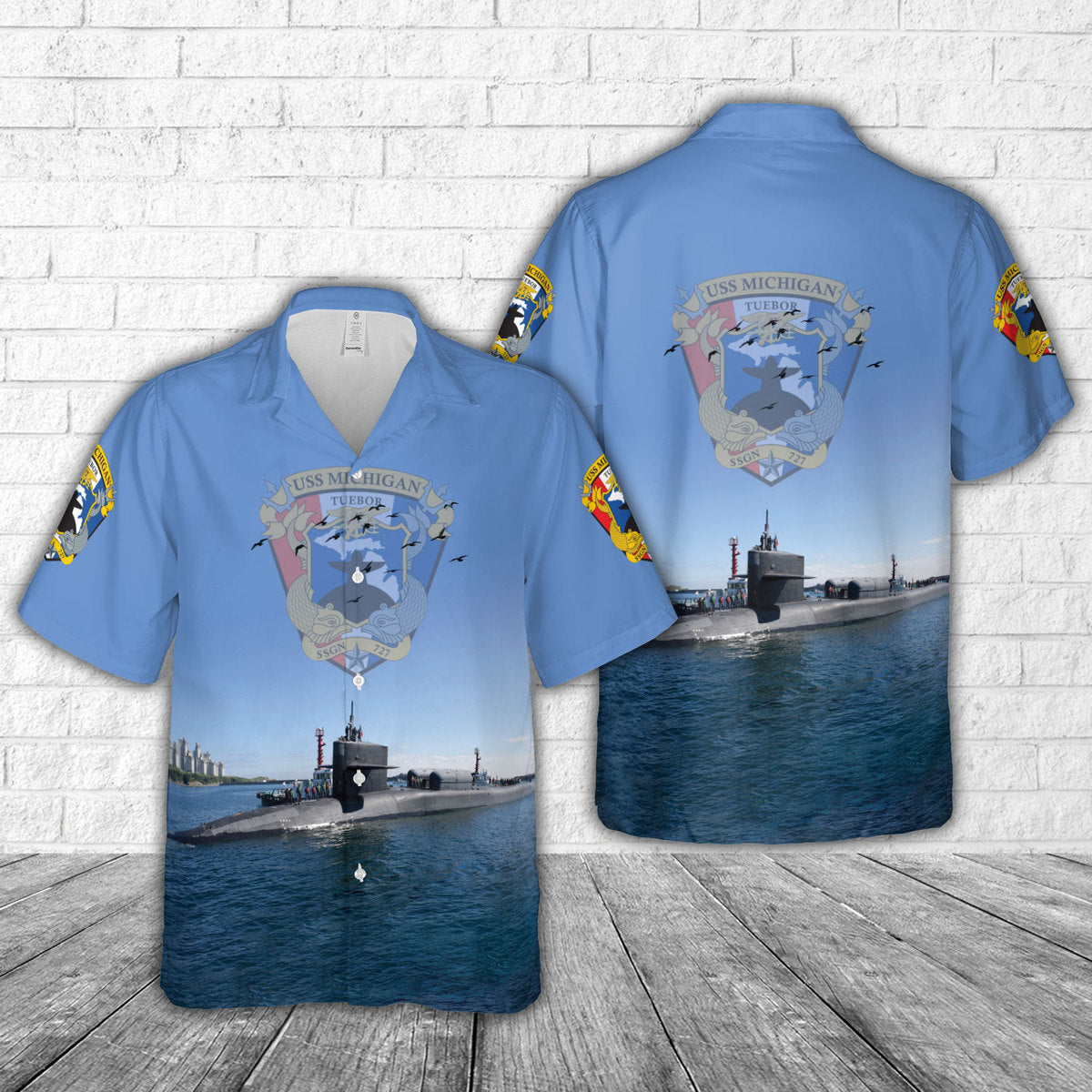 US Navy USS Michigan (SSGN-727) Hawaiian Shirt