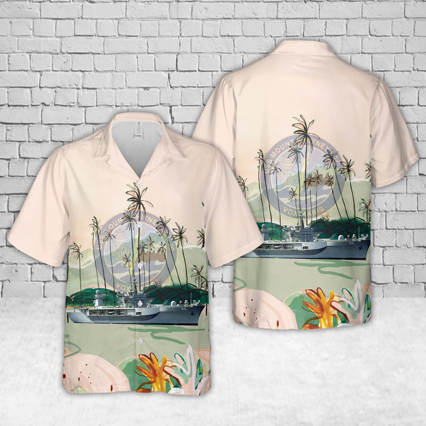 US Navy USS Mount Whitney (LCC/JCC 20) Hawaiian Shirt