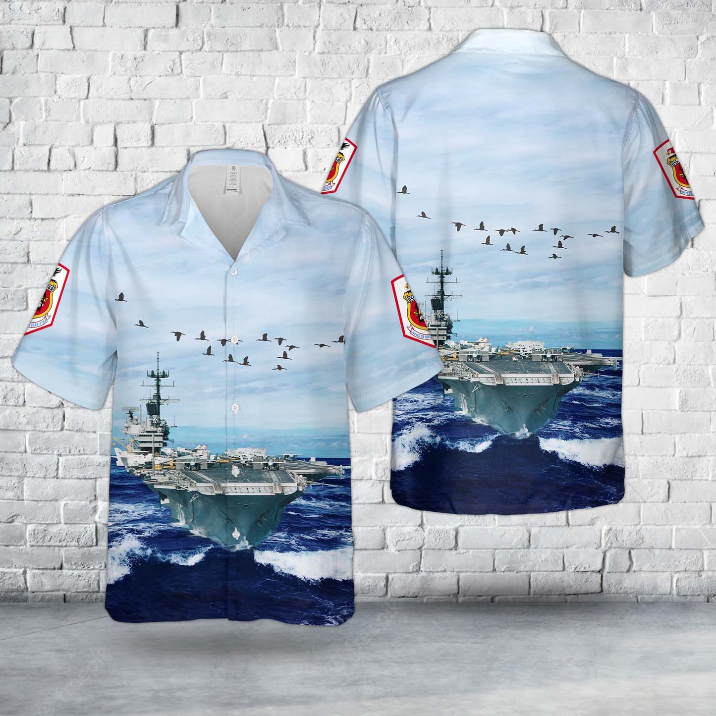 US Navy USS Saratoga (CV/CVA/CVB-60) Hawaiian Shirt
