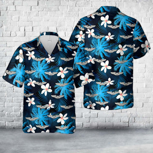 United States Army Air Forces Aircrew Badge In WWII Hawaiian Shirt