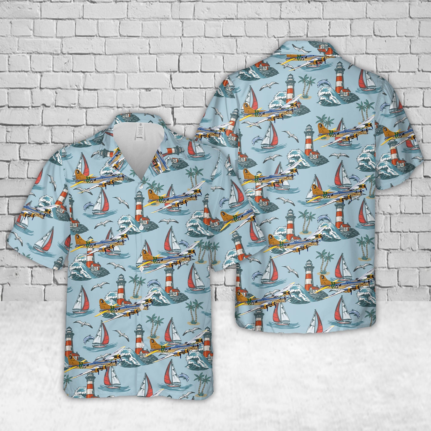 United States Army Air Forces Boeing B-17G Flying Fortress (299P) "Fuddy Dudoy" Hawaiian Shirt