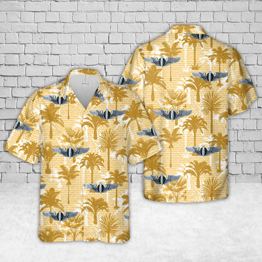 United States Army Air Forces Bombardier Wings In WWII Hawaiian Shirt