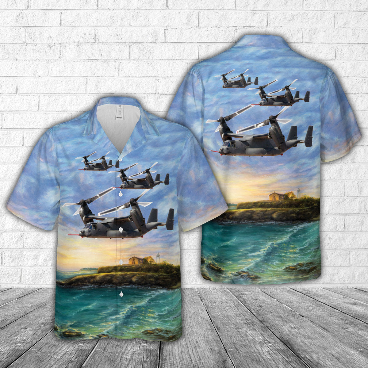 V-22 Osprey tiltrotor aircraft Hawaiian Shirt