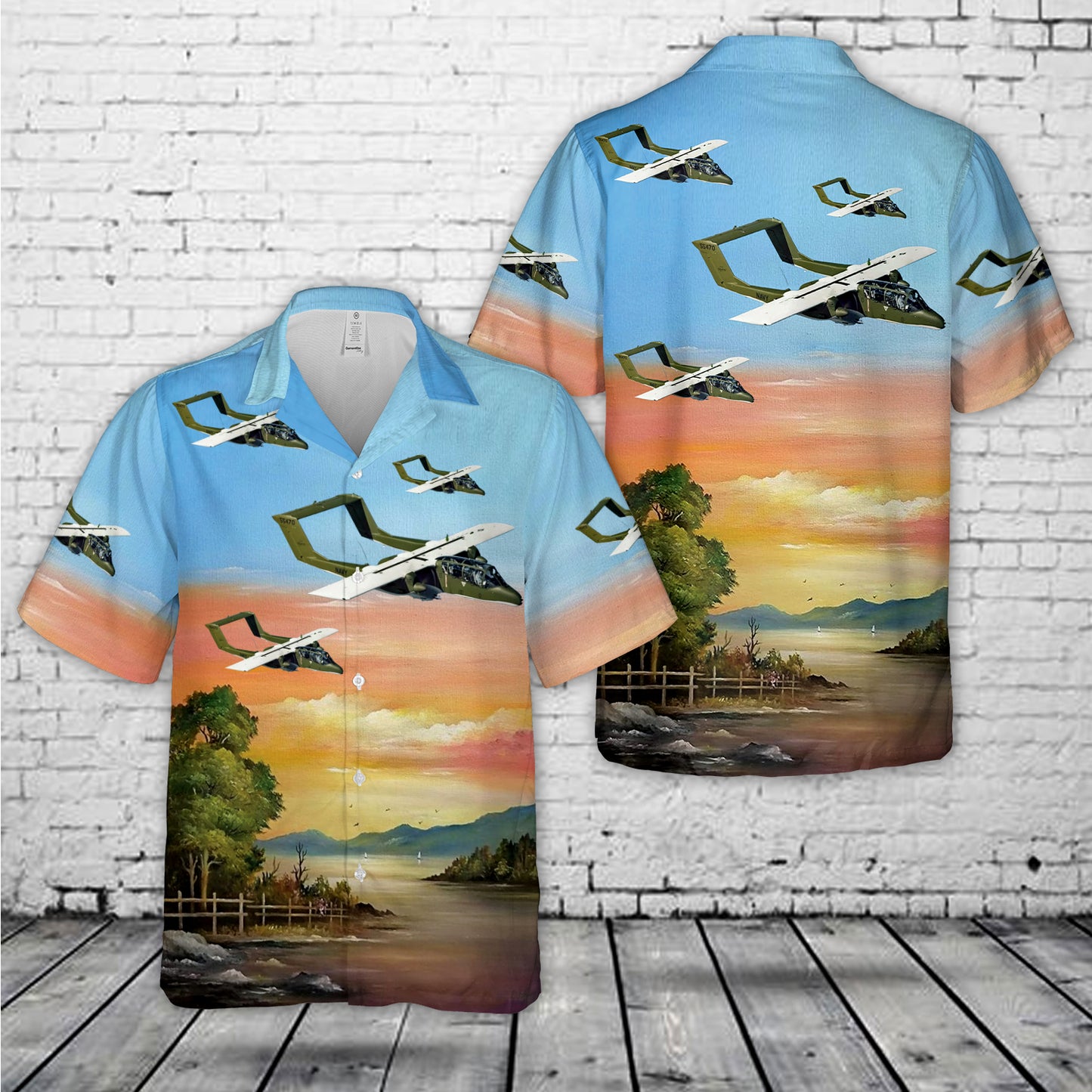 VAL-4 Black Ponies OV-10A Bronco BuNo 155470 Hawaiian Shirt