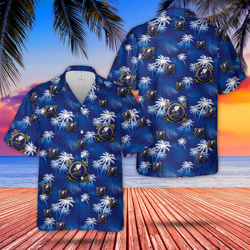 US Navy Seabee with Anchor Hawaiian Shirt