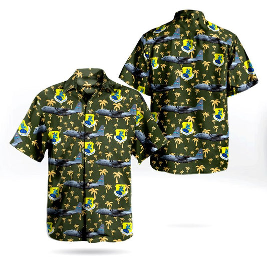 Delaware Air National Guard 166th Airlift Wing Lockheed C-130H Hercules (L-382) Hawaiian Shirt