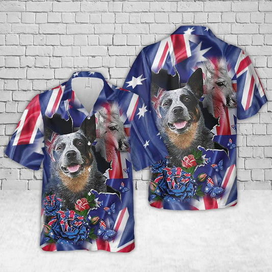 Heeler Australia Proud Nation Flag Hawaiian Shirt