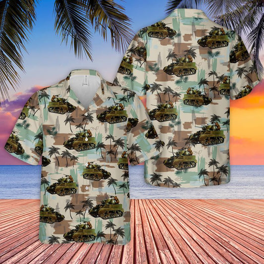 US Army M5A1 Light Tank Hawaiian Shirt