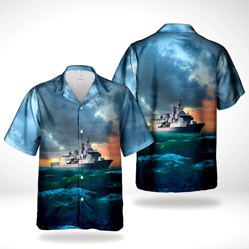 Royal New Zealand Navy RNZN HMNZS Te Kaha F77 Hawaiian Shirt
