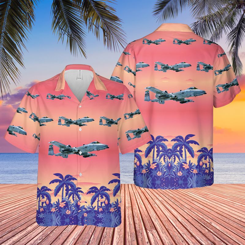US Air Force Fairchild Republic A-10 Thunderbolt II Hawaiian Shirt