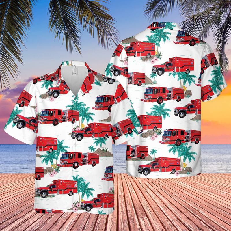 Seekonk Massachusetts Seekonk Fire Department Hawaiian Shirt