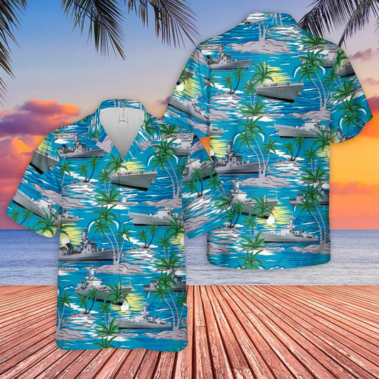 Belgian Navy Belgian frigate Leopold I (F930) Hawaiian Shirt