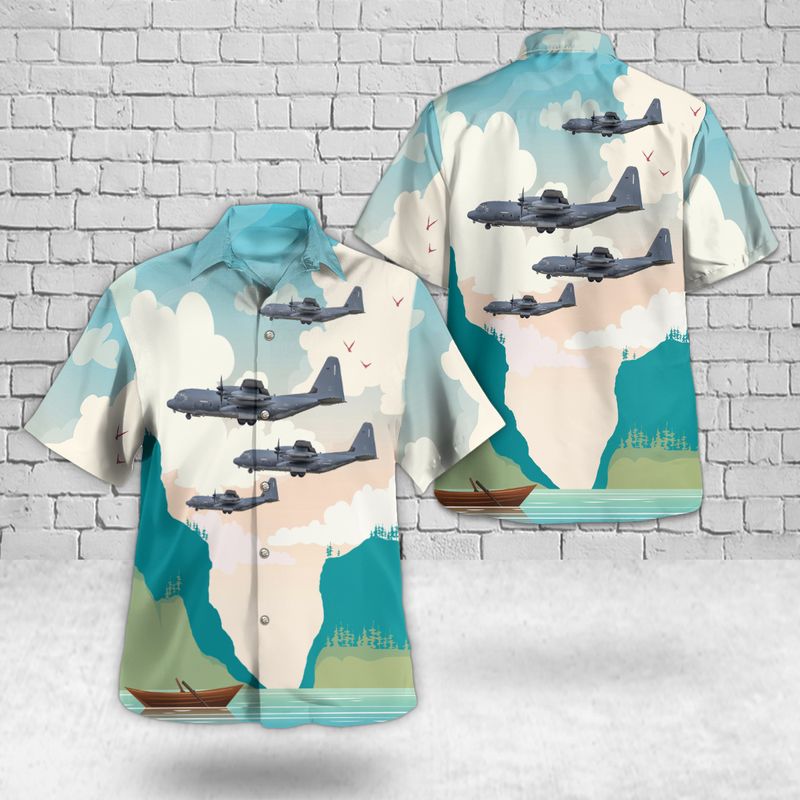 US Air Force 67th Special Operations Squadron MC-130J Commando II Hawaiian Shirt