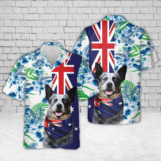 Blue Heeler (Australian Cattle Dog) Australia Day Hawaiian Shirt