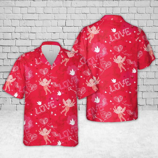 Valentine Love Cupid Hawaiian Shirt